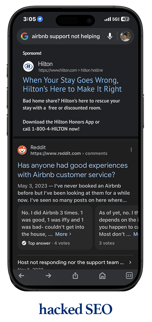 Hilton SEO Campaign